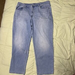 Old Navy Women's Jeans Size 18 High-Rise Loose Light Wash Stretch 4 Pockets
